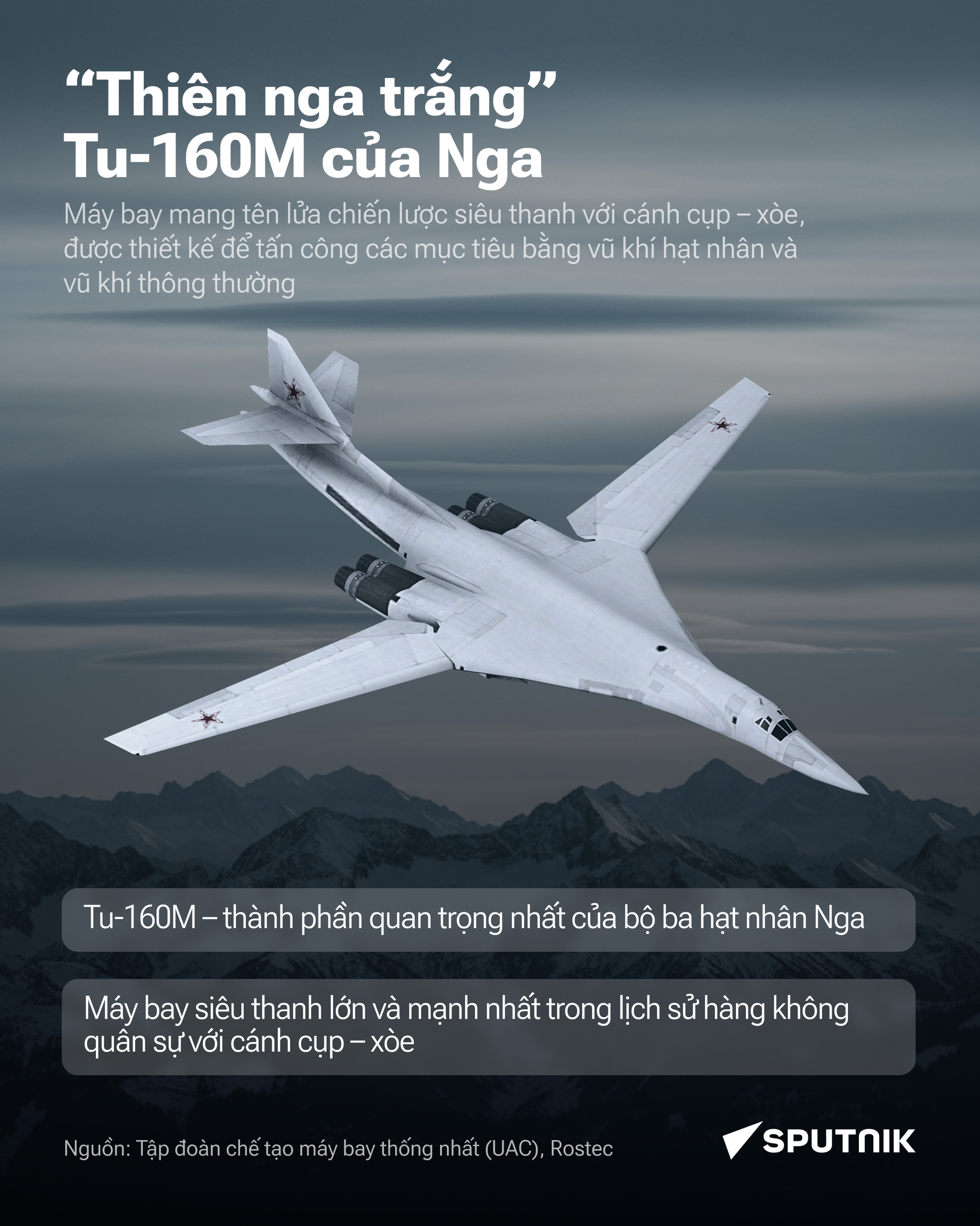 “Thiên nga trắng” Tu-160M của Nga - Sputnik Việt Nam