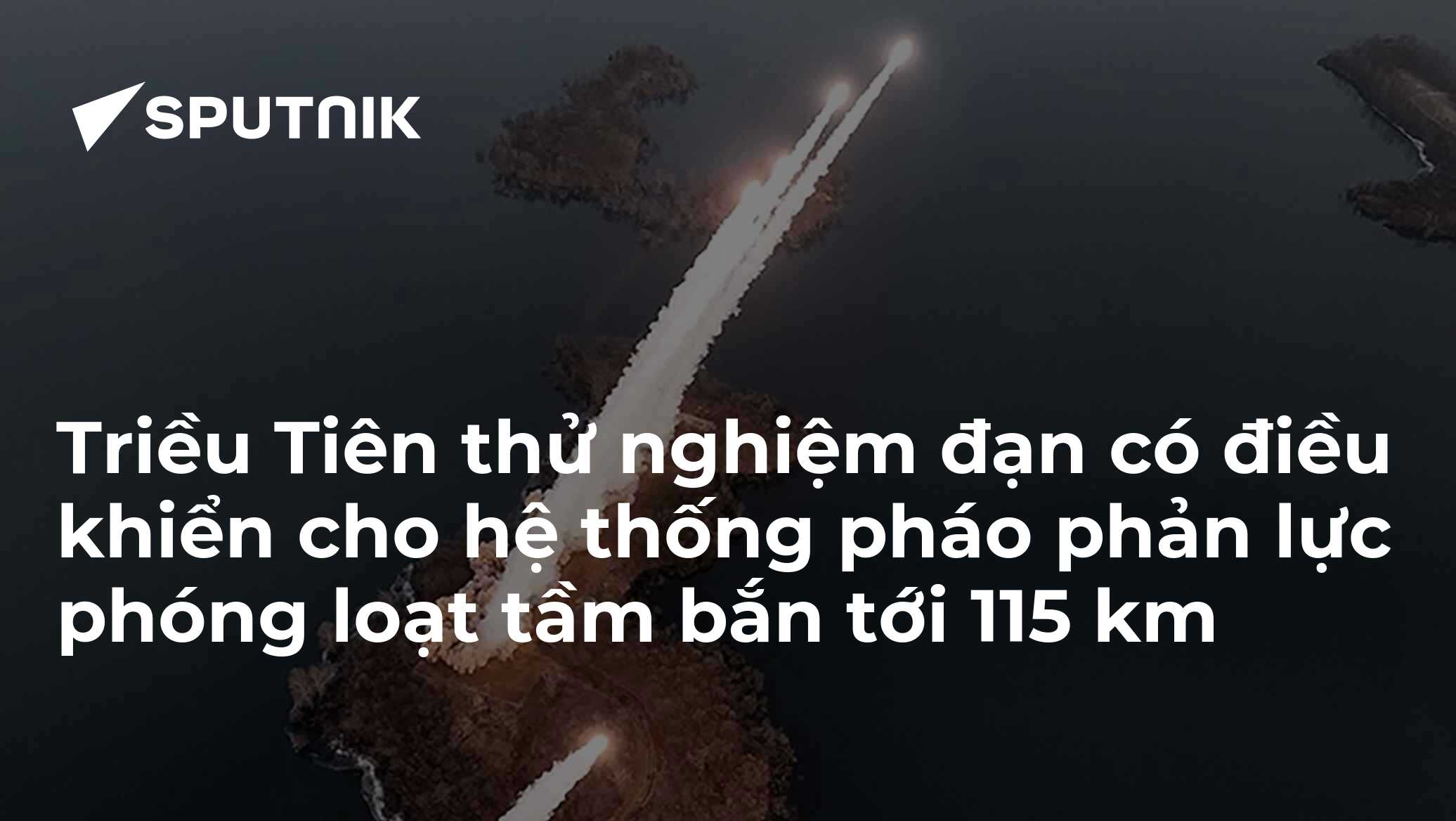 Triều Tiên thử nghiệm đạn có điều khiển cho hệ thống pháo phản lực phóng loạt tầm bắn tới 115 km