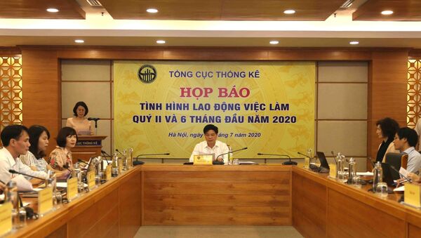 Quang cảnh buổi họp báo.  - Sputnik Việt Nam