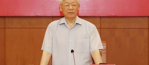 Tổng Bí thư, Chủ tịch nước Nguyễn Phú Trọng phát biểu chỉ đạo phiên họp.  - Sputnik Việt Nam