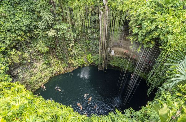 Bơi trong hang động gần đô thị Chichen Itza của người Maya cổ đại - Sputnik Việt Nam