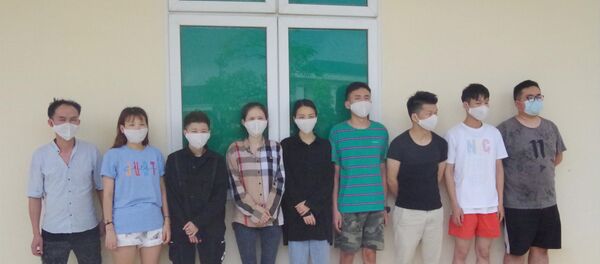 Những người nhập cảnh trái phép vào Việt Nam bị bắt giữ tại đồn biên phòng Chi Ma, Lạng Sơn. - Sputnik Việt Nam