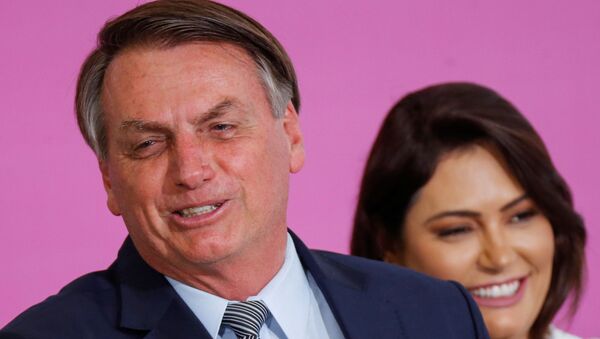 Tổng thống Brazil Jair Bolsonaro và Michelle Bolsonaro - Sputnik Việt Nam