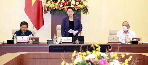 Chủ tịch Quốc hội Nguyễn Thị Kim Ngân phát biểu.  - Sputnik Việt Nam