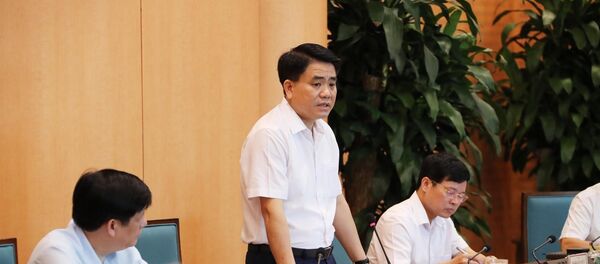 Chủ tịch UBND TP Hà Nội Nguyễn Đức Chung, Trưởng Ban Chỉ đạo phòng, chống COVID-19 TP Hà Nội đánh giá tình hình dịch bệnh trên địa bàn đang tiềm ẩn nhiều nguy cơ, đòi hỏi chính quyền Thủ đô cần tập trung triển khai đồng bộ nhiều giải pháp. - Sputnik Việt Nam