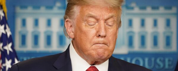 Tổng thống Mỹ Donald Trump trong cuộc họp báo tại Nhà Trắng Tổng thống Mỹ Donald Trump trong cuộc họp báo tại Nhà Trắng - Sputnik Việt Nam