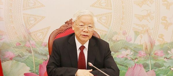 Tổng Bí thư, Chủ tịch nước Nguyễn Phú Trọng điện đàm trực tiếp với Tổng Bí thư, Chủ tịch nước Lào Bounnhang Vorachith. - Sputnik Việt Nam