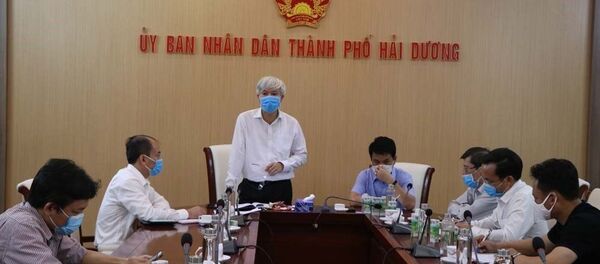 Bí thư Thành ủy Hải Dương Lê Đình Long phát biểu - Sputnik Việt Nam