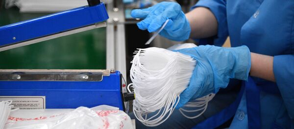 Sản xuất khẩu trang Sản xuất khẩu trang - Sputnik Việt Nam