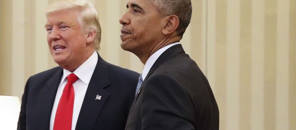 Tổng thống Hoa Kỳ Barack Obama và Tổng thống Hoa Kỳ mới đắc cử Donald Trump trong một cuộc gặp - Sputnik Việt Nam
