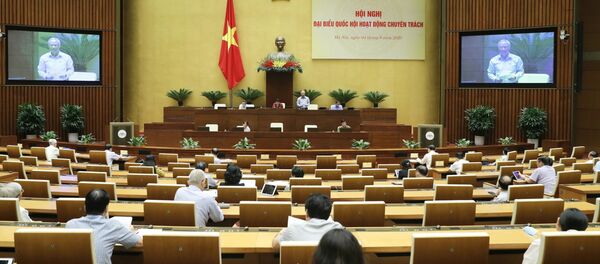 Phó Chủ tịch Quốc hội Uông Chu Lưu phát biểu kết luận Hội nghị. - Sputnik Việt Nam