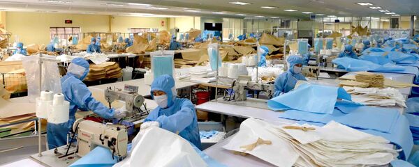 Dây chuyền sản xuất bao, túi đựng chuyên dụng của Công ty Kohsei Multipack Việt Nam tại Khu công nghiệp Bình Xuyên, Vĩnh Phúc. Dây chuyền sản xuất bao, túi đựng chuyên dụng của Công ty Kohsei Multipack Việt Nam tại Khu công nghiệp Bình Xuyên, Vĩnh Phúc. - Sputnik Việt Nam