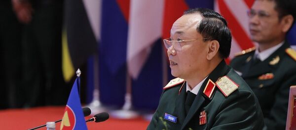 Trung tướng Thái Đại Ngọc, Cục trưởng Cục Tác chiến, Bộ Tổng Tham mưu Quân đội nhân dân Việt Nam, Trưởng đoàn Việt Nam khai mạc hội nghị. Trung tướng Thái Đại Ngọc, Cục trưởng Cục Tác chiến, Bộ Tổng Tham mưu Quân đội nhân dân Việt Nam, Trưởng đoàn Việt Nam khai mạc hội nghị. - Sputnik Việt Nam