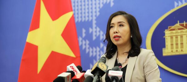 Người phát ngôn Bộ Ngoại giao Lê Thị Thu Hằng chủ trì họp báo thường kỳ tháng 9/2020. - Sputnik Việt Nam