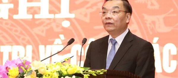 Đồng chí Chu Ngọc Anh, Ủy viên Trung ương Đảng, Phó Bí thư Thành ủy Hà Nội phát biểu tại buổi công bố quyết định. - Sputnik Việt Nam