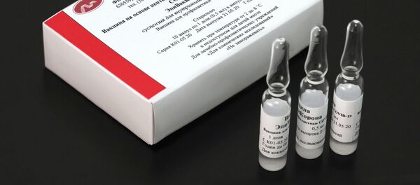 Vắc xin ngừa coronavirus EpiVacCorona, được phát triển bởi Trung tâm Khoa học Nhà nước về Vi-rút và Công nghệ Sinh học Vector của Rospotrebnadzor. - Sputnik Việt Nam