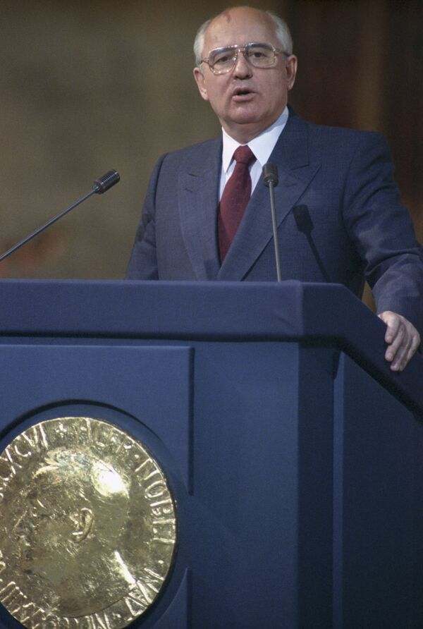 Cựu Tổng thống Liên Xô Gorbachev bình luận về việc ông Putin được đề cử giải Nobel Hòa bình - Sputnik Việt Nam