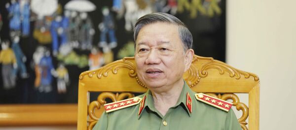 Bộ trưởng Bộ Công an Tô Lâm trả lời phỏng vấn phóng viên Thông tấn xã Việt Nam. Bộ trưởng Bộ Công an Tô Lâm trả lời phỏng vấn phóng viên Thông tấn xã Việt Nam. - Sputnik Việt Nam