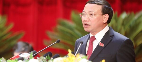 Bí thư Tỉnh ủy Quảng Ninh Nguyễn Xuân Ký nhiệm kỳ 2020 - 2025 phát biểu tại Đại hội - Sputnik Việt Nam