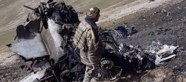 Bộ Quốc phòng Armenia đã công bố một bức ảnh về chiếc Su-25 bị bắn rơi Bộ Quốc phòng Armenia đã công bố một bức ảnh về chiếc Su-25 bị bắn rơi - Sputnik Việt Nam