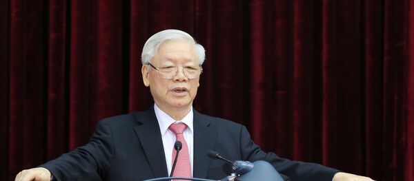 Tổng Bí thư, Chủ tịch nước Nguyễn Phú Trọng phát biểu khai mạc hội nghị. Tổng Bí thư, Chủ tịch nước Nguyễn Phú Trọng phát biểu khai mạc hội nghị. - Sputnik Việt Nam