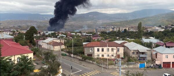 Hậu quả của pháo kích ở Stepanakert Hậu quả của pháo kích ở Stepanakert - Sputnik Việt Nam