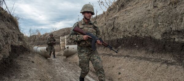 Quân nhân của quân đội Cộng hòa Nagorno-Karabakh Quân nhân của quân đội Cộng hòa Nagorno-Karabakh - Sputnik Việt Nam