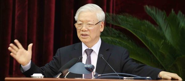 Tổng Bí thư, Chủ tịch nước Nguyễn Phú Trọng phát biểu bế mạc hội nghị. - Sputnik Việt Nam