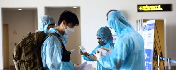 Kiểm tra các giấy xét nghiệm của các hành khách. - Sputnik Việt Nam