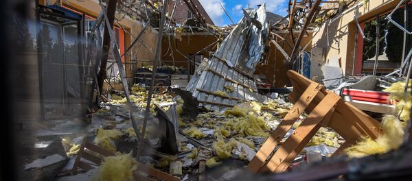 Martakert sau trận pháo kích (ngày 11 tháng 10 năm 2020). Karabakh - Sputnik Việt Nam