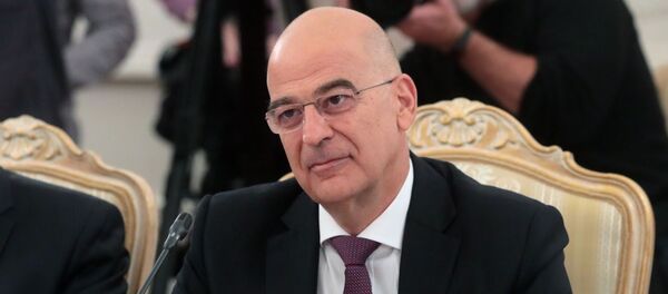 Bộ trưởng Ngoại giao Hy Lạp Nikos Dendias Bộ trưởng Ngoại giao Hy Lạp Nikos Dendias - Sputnik Việt Nam