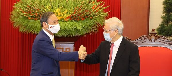 Tổng Bí thư, Chủ tịch nước Nguyễn Phú Trọng tiếp Thủ tướng Nhật Bản Suga Yoshihide. - Sputnik Việt Nam