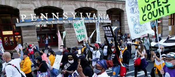 Cuộc biểu tình ở Philadelphia, bang Pennsylvania - Sputnik Việt Nam