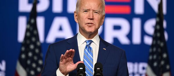 Ứng cử viên tổng thống đảng Dân chủ Joe Biden phát biểu tại Trung tâm Chase ở Wilmington, Delaware - Sputnik Việt Nam