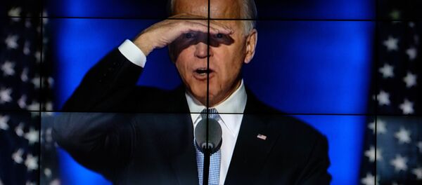 Thượng nghị sĩ đảng Dân chủ Joseph Biden, người nhận được đa số phiếu trong cuộc bầu cử tổng thống Mỹ phát lời kêu gọi nhân dân Mỹ  - Sputnik Việt Nam