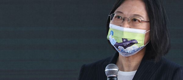 Tổng thống Thái Anh Văn trong lễ khởi công xây dựng hạm đội tàu ngầm của Đài Loan. Tổng thống Thái Anh Văn trong lễ khởi công xây dựng hạm đội tàu ngầm của Đài Loan. - Sputnik Việt Nam