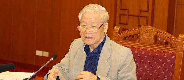 Tổng Bí thư, Chủ tịch nước Nguyễn Phú Trọng phát biểu chỉ đạo cuộc họp. - Sputnik Việt Nam