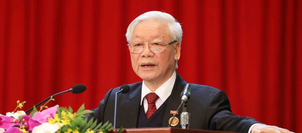 Tổng Bí thư, Chủ tịch nước Nguyễn Phú Trọng phát biểu tại Đại hội. - Sputnik Việt Nam
