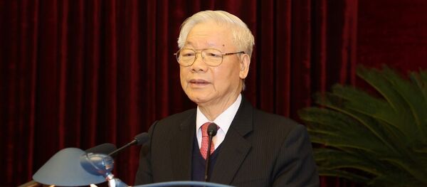 Tổng Bí thư, Chủ tịch nước Nguyễn Phú Trọng phát biểu bế mạc Hội nghị. - Sputnik Việt Nam