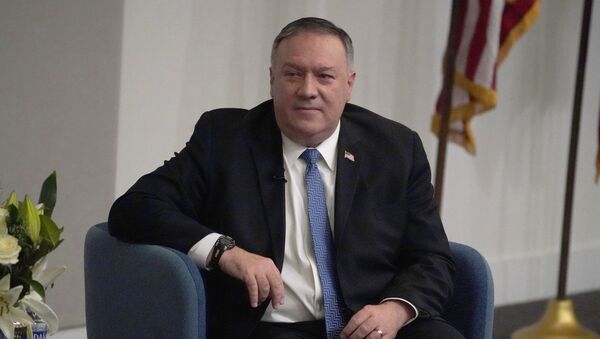 Ngoại trưởng Mike Pompeo phát biểu tại Georgia Tech, Thứ Tư, ngày 9 tháng 12 năm 2020, ở Atlanta - Sputnik Việt Nam