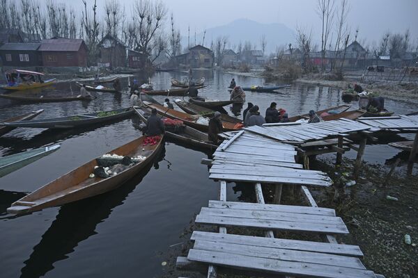 Người bán hàng buổi sớm ở Srinagar - Sputnik Việt Nam