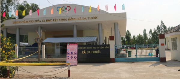 Khu cách ly tập trung tại huyện An Phú, tỉnh An Giang - nơi đang thực hiện cách ly 15 trường hợp là F2 của tài xế M.T.T. - Sputnik Việt Nam