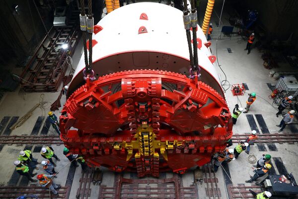 Lắp khiên đào, hoàn thiện robot đào hầm khủng tuyến metro Nhổn - ga Hà Nội - Sputnik Việt Nam