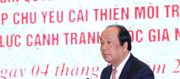 Bộ trưởng, Chủ nhiệm Văn phòng Chính phủ, Người phát ngôn Chính phủ Mai Tiến Dũng thông tin kết quả thực hiện Nghị quyết 01NQ-CP và Nghị quyết 02NQ-CP. Bộ trưởng, Chủ nhiệm Văn phòng Chính phủ, Người phát ngôn Chính phủ Mai Tiến Dũng thông tin kết quả thực hiện Nghị quyết 01NQ-CP và Nghị quyết 02NQ-CP. - Sputnik Việt Nam