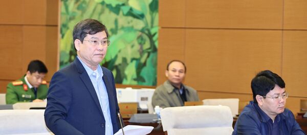 Viện trưởng Viện Kiểm sát nhân dân tối cao Lê Minh Trí trình bày báo cáo công tác. Viện trưởng Viện Kiểm sát nhân dân tối cao Lê Minh Trí trình bày báo cáo công tác. - Sputnik Việt Nam