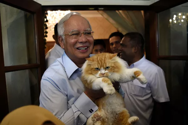 Thủ tướng Malaysia Najib Razak chụp ảnh với chú mèo Kiki của mình tại dinh thự của ông ở Kuala Lumpur Thủ tướng Malaysia Najib Razak chụp ảnh với chú mèo Kiki của mình tại dinh thự của ông ở Kuala Lumpur - Sputnik Việt Nam