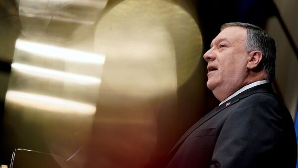 Ngoại trưởng Mike Pompeo phát biểu tại Câu lạc bộ Báo chí Quốc gia ở Washington, DC, Hoa Kỳ, ngày 12 tháng 1 năm 2021 - Sputnik Việt Nam