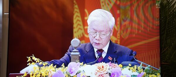 Tổng Bí thư, Chủ tịch nước Nguyễn Phú Trọng phát biểu tại Đại hội XIII - Sputnik Việt Nam