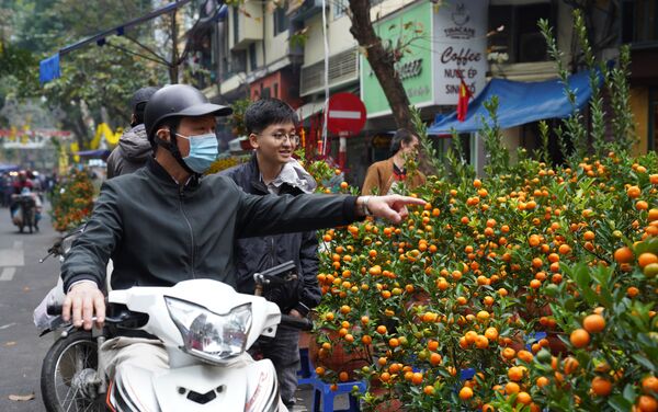 chợ Tết trên phố Hàng Lược, Hàng Mã - Sputnik Việt Nam