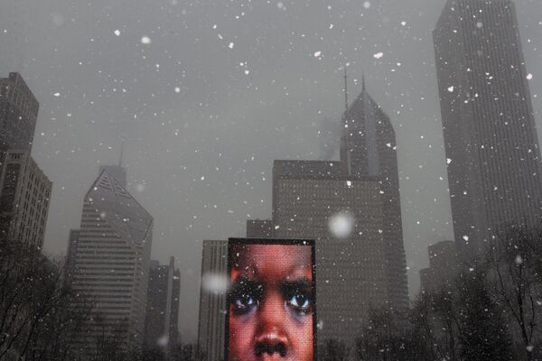 Bức tượng video Crown Fountain tại Công viên Thiên niên kỷ ở Chicago - Sputnik Việt Nam